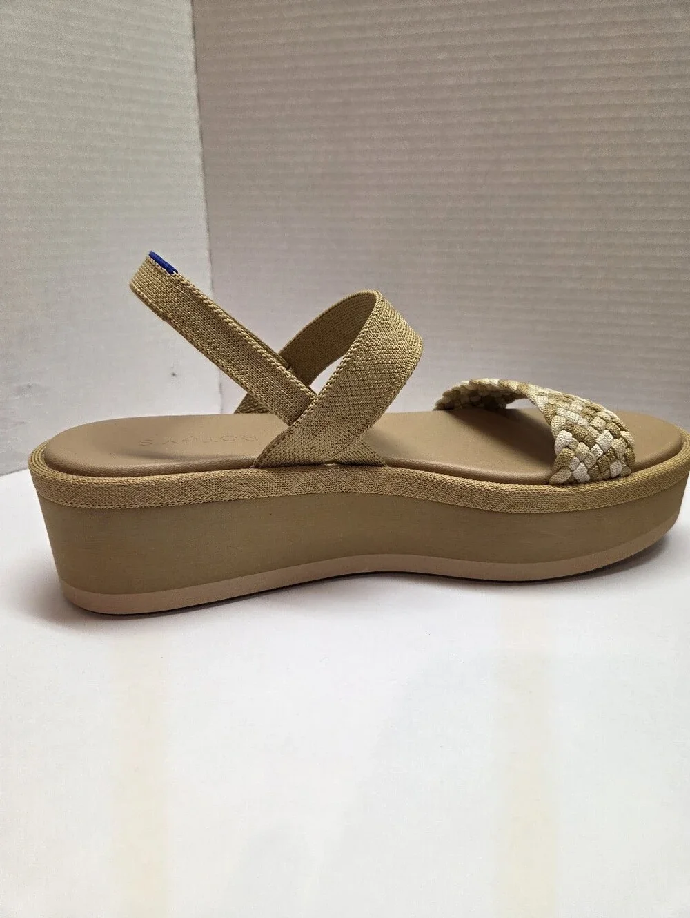 Rothy's Lightweight Tan Wedge Sandals Size 10.5